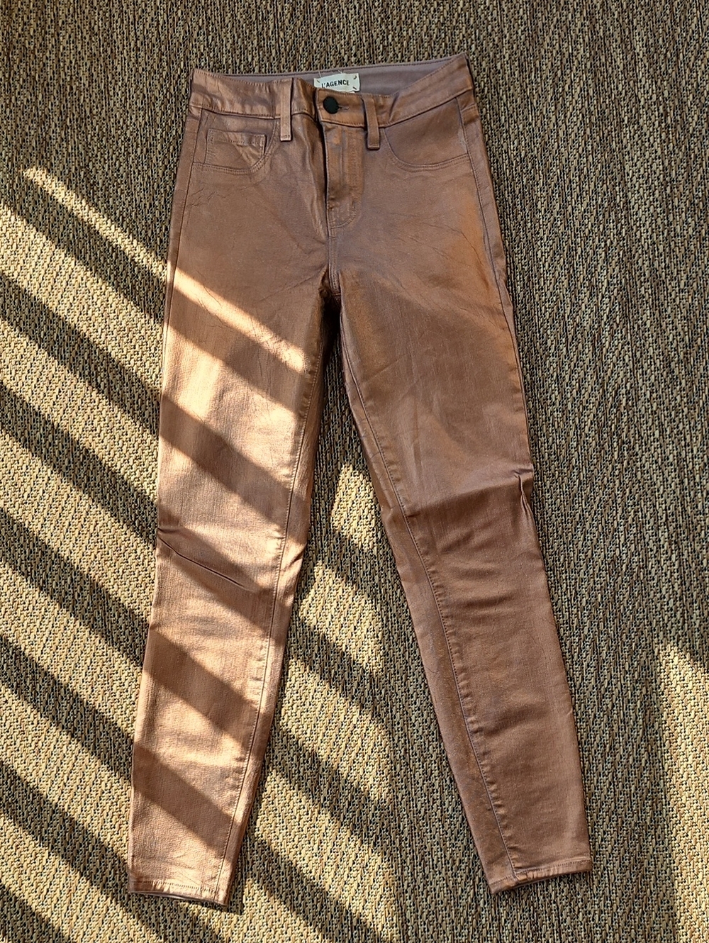 L'AGENCE Copper Brown Skinny Jeans